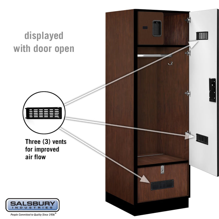 Salsbury 24" Wide Designer Wood Gear Locker - 6 Feet High - 24 Inches Deep - Mahogany - Hasps - Sweatfully