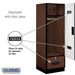 Salsbury 24" Wide Designer Wood Gear Locker - 6 Feet High - 24 Inches Deep - Mahogany - Hasps - Sweatfully