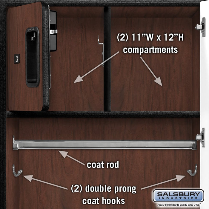 Salsbury 24" Wide Designer Wood Gear Locker - 6 Feet High - 24 Inches Deep - Mahogany - Hasps - Sweatfully