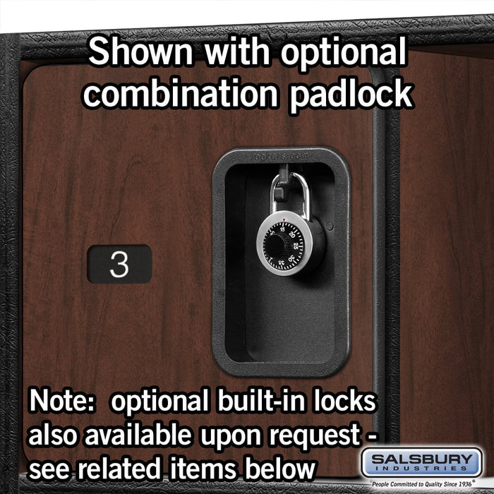 Salsbury 24" Wide Designer Wood Gear Locker - 6 Feet High - 24 Inches Deep - Mahogany - Hasps - Sweatfully