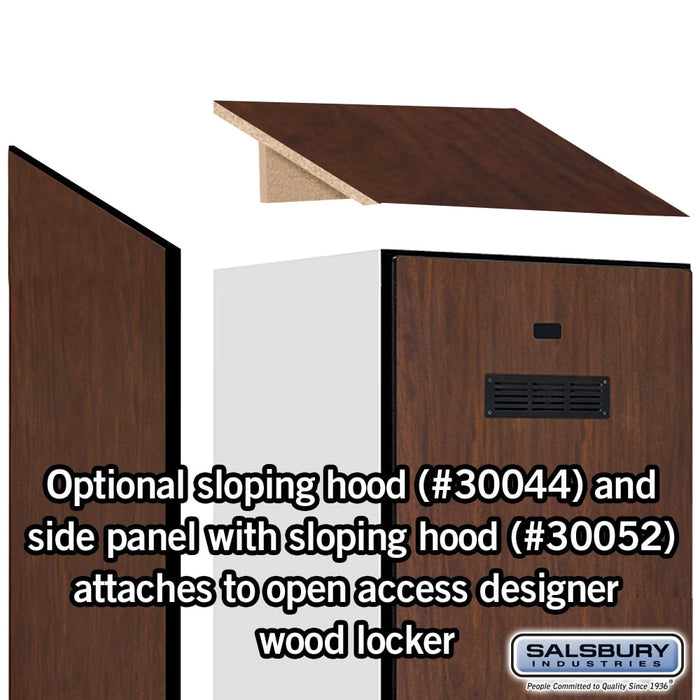 Salsbury 24" Wide Designer Wood Gear Locker - 6 Feet High - 24 Inches Deep - Mahogany - Black Resettable Locks - Sweatfully