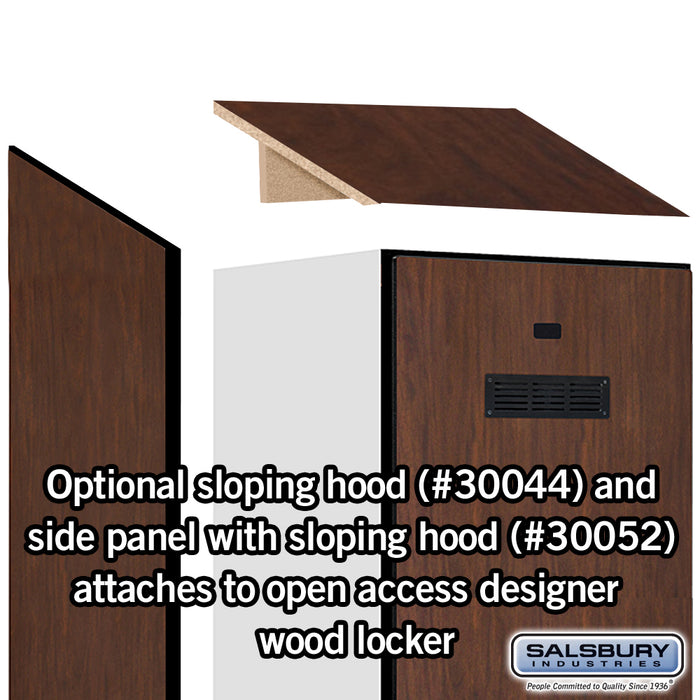 Salsbury 24" Wide Designer Wood Gear Locker - 6 Feet High - 24 Inches Deep - Mahogany - Black Electronic Locks - Sweatfully