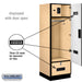 Salsbury 24" Wide Designer Wood Gear Locker - 6 Feet High - 24 Inches Deep - Maple - Hasps - Sweatfully