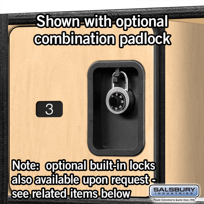Salsbury 24" Wide Designer Wood Gear Locker - 6 Feet High - 24 Inches Deep - Maple - Hasps - Sweatfully