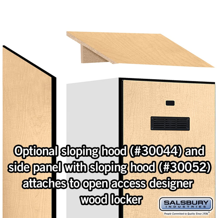 Salsbury 24" Wide Designer Wood Gear Locker - 6 Feet High - 24 Inches Deep - Maple - Silver Electronic Locks - Sweatfully