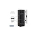 Salsbury 24" Wide Designer Wood Gear Locker - 6 Feet High - 24 Inches Deep - Black - Black Electronic Locks - Sweatfully