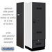 Salsbury 24" Wide Designer Wood Gear Locker - 6 Feet High - 24 Inches Deep - Black - Black Resettable Locks - Sweatfully