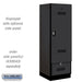 Salsbury 24" Wide Designer Wood Gear Locker - 6 Feet High - 24 Inches Deep - Black - Silver Resettable Locks - Sweatfully