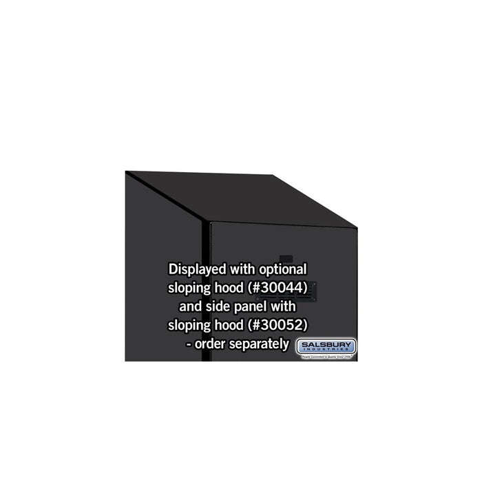 Salsbury 24" Wide Designer Wood Gear Locker - 6 Feet High - 24 Inches Deep - Black - Silver Resettable Locks - Sweatfully