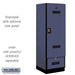 Salsbury 24" Wide Designer Wood Gear Locker - 6 Feet High - 24 Inches Deep - Blue - Silver Resettable Locks - Sweatfully