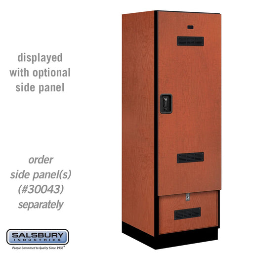 Salsbury 24" Wide Designer Wood Gear Locker - 6 Feet High - 24 Inches Deep - Cherry - Black Resettable Locks - Sweatfully