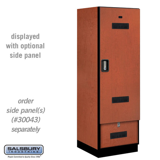 Salsbury 24" Wide Designer Wood Gear Locker - 6 Feet High - 24 Inches Deep - Cherry - Silver Electronic Locks - Sweatfully