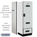 Salsbury 24" Wide Designer Wood Gear Locker - 6 Feet High - 24 Inches Deep - Gray - Black Electronic Locks - Sweatfully