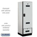 Salsbury 24" Wide Designer Wood Gear Locker - 6 Feet High - 24 Inches Deep - Gray - Black Resettable Locks - Sweatfully