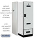 Salsbury 24" Wide Designer Wood Gear Locker - 6 Feet High - 24 Inches Deep - Gray - Black Resettable Locks - Sweatfully