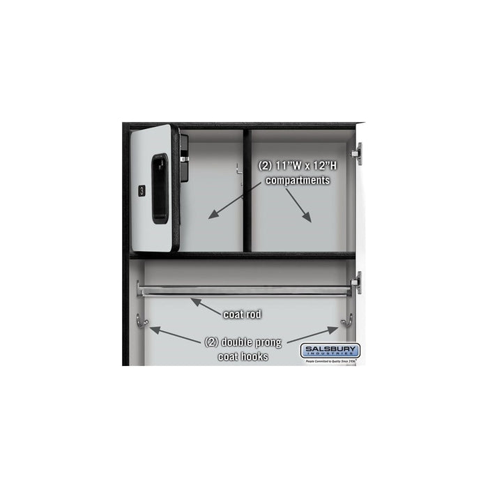 Salsbury 24" Wide Designer Wood Gear Locker - 6 Feet High - 24 Inches Deep - Electronic Locks - Sweatfully
