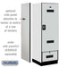 Salsbury 24" Wide Designer Wood Gear Locker - 6 Feet High - 24 Inches Deep - Gray - Silver Resettable Locks - Sweatfully