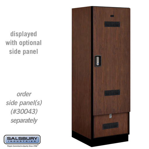 Salsbury 24" Wide Designer Wood Gear Locker - 6 Feet High - 24 Inches Deep - Mahogany - Silver Electronic Locks - Sweatfully