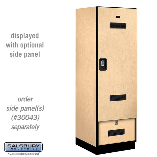 Salsbury 24" Wide Designer Wood Gear Locker - 6 Feet High - 24 Inches Deep - Maple - Silver Resettable Locks - Sweatfully