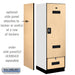 Salsbury 24" Wide Designer Wood Gear Locker - 6 Feet High - 24 Inches Deep - Maple - Silver Resettable Locks - Sweatfully