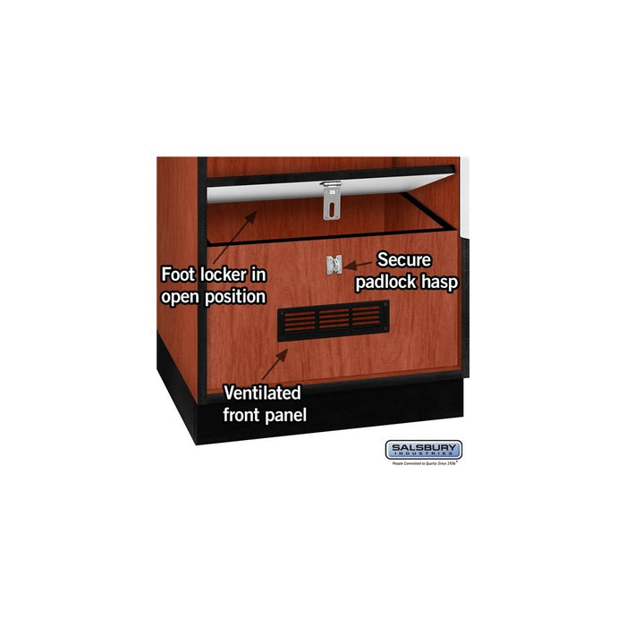 Salsbury 24" Wide Designer Wood Gear Locker - 6 Feet High - 18 Inches Deep - Cherry - Silver Resettable Locks - Sweatfully