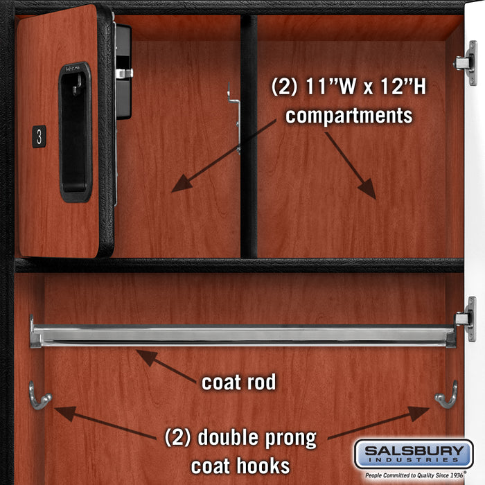 Salsbury 24" Wide Designer Wood Gear Locker - 6 Feet High - 18 Inches Deep