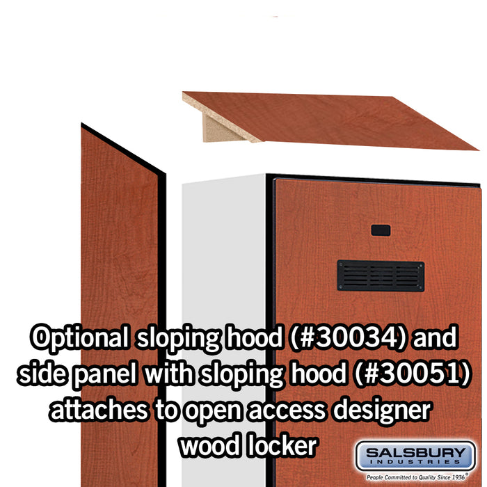 Salsbury 24" Wide Designer Wood Gear Locker - 6 Feet High - 18 Inches Deep - Cherry - Hasps - Sweatfully
