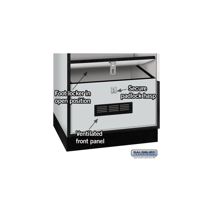 Salsbury 24" Wide Designer Wood Gear Locker - 6 Feet High - 18 Inches Deep - Gray - Silver Resettable Locks - Sweatfully