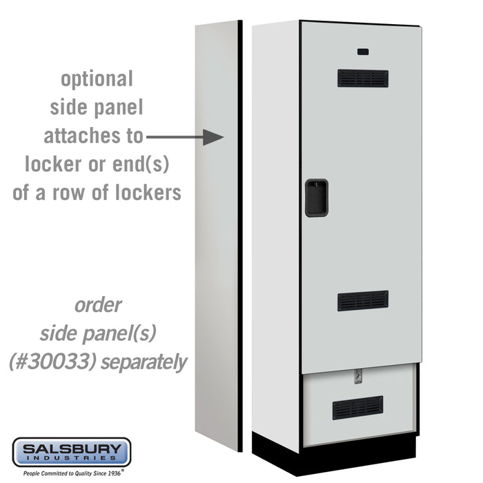 Salsbury 24" Wide Designer Wood Gear Locker - 6 Feet High - 18 Inches Deep - Gray - Hasps - Sweatfully