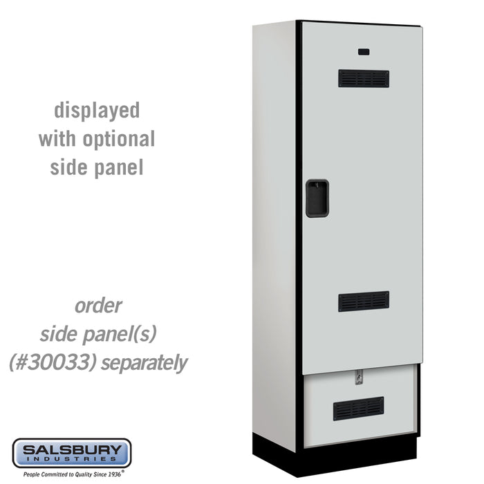 Salsbury 24" Wide Designer Wood Gear Locker - 6 Feet High - 18 Inches Deep - Gray - Hasps - Sweatfully