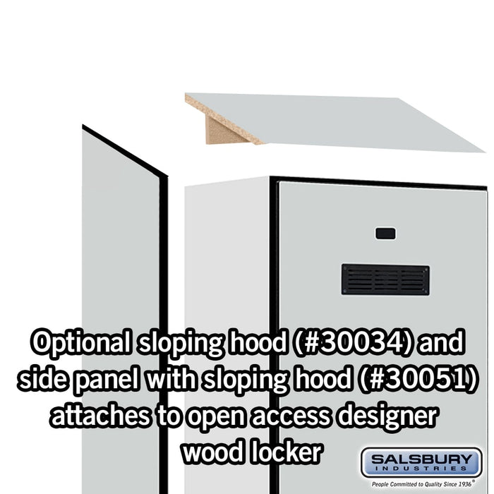 Salsbury 24" Wide Designer Wood Gear Locker - 6 Feet High - 18 Inches Deep -Electronic Locks - Sweatfully