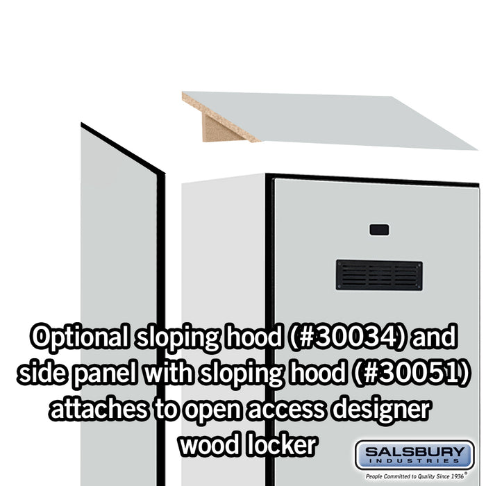 Salsbury 24" Wide Designer Wood Gear Locker - 6 Feet High - 18 Inches Deep - Gray - Hasps - Sweatfully