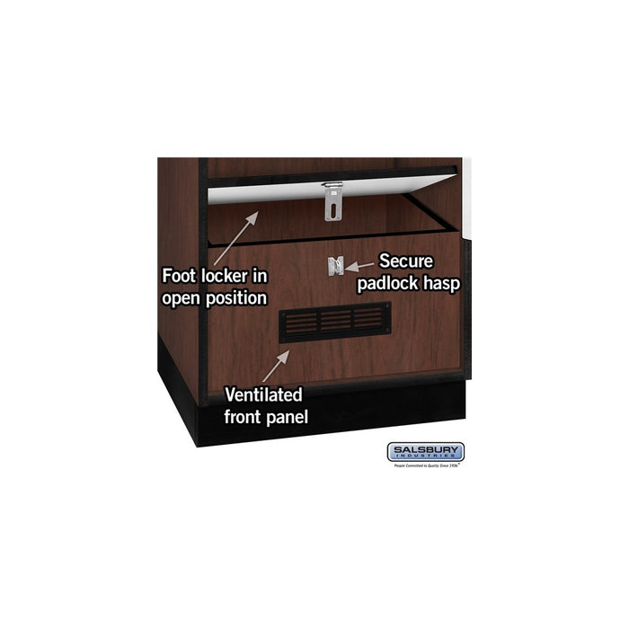 Salsbury 24" Wide Designer Wood Gear Locker - 6 Feet High - 18 Inches Deep - Mahogany - Silver Electronic Locks - Sweatfully