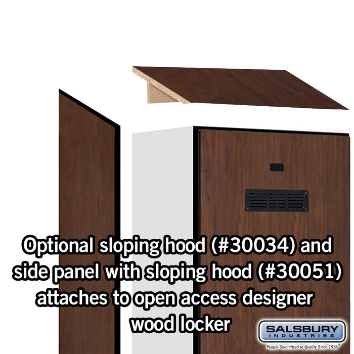 Salsbury 24" Wide Designer Wood Gear Locker - 6 Feet High - 18 Inches Deep - Mahogany - Hasps - Sweatfully
