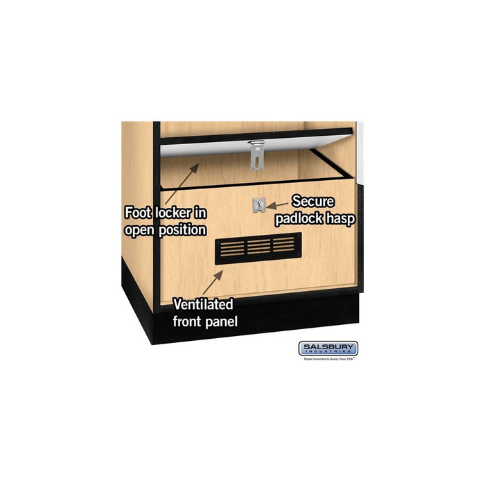 Salsbury 24" Wide Designer Wood Gear Locker - 6 Feet High - 18 Inches Deep - Maple - Black Resettable Locks - Sweatfully