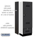 Salsbury 24" Wide Designer Wood Gear Locker - 6 Feet High - 18 Inches Deep - Black - Silver Resettable Locks - Sweatfully