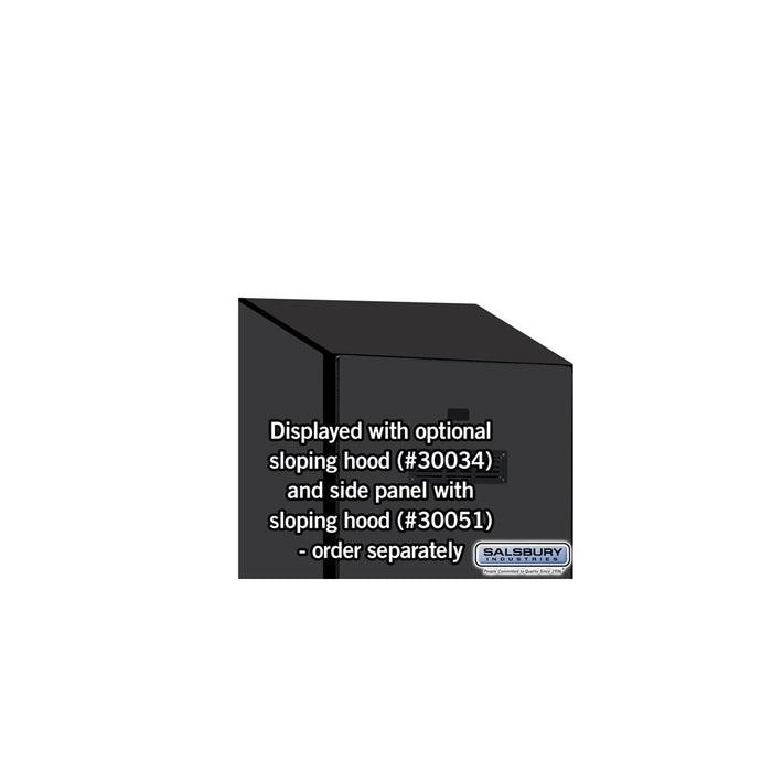 Salsbury 24" Wide Designer Wood Gear Locker - 6 Feet High - 18 Inches Deep - Black - Silver Resettable Locks - Sweatfully