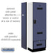 Salsbury 24" Wide Designer Wood Gear Locker - 6 Feet High - 18 Inches Deep - Blue - Black Resettable Locks - Sweatfully