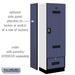 Salsbury 24" Wide Designer Wood Gear Locker - 6 Feet High - 18 Inches Deep - Blue - Silver Resettable Locks - Sweatfully