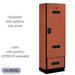 Salsbury 24" Wide Designer Wood Gear Locker - 6 Feet High - 18 Inches Deep - Cherry - Black Resettable Locks - Sweatfully