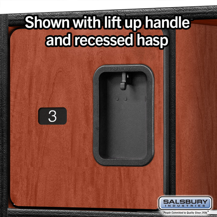 Salsbury 24" Wide Designer Wood Gear Locker - 6 Feet High - 18 Inches Deep - Cherry - Silver Resettable Locks - Sweatfully