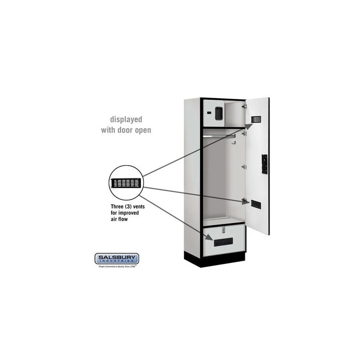Salsbury 24" Wide Designer Wood Gear Locker - 6 Feet High - 18 Inches Deep -Electronic Locks - Sweatfully