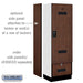 Salsbury 24" Wide Designer Wood Gear Locker - 6 Feet High - 18 Inches Deep - Mahogany - Black Resettable Locks - Sweatfully