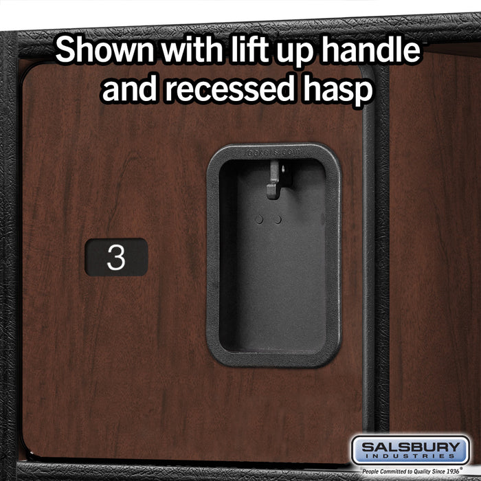 Salsbury 24" Wide Designer Wood Gear Locker - 6 Feet High - 18 Inches Deep - Mahogany - Silver Resettable Locks - Sweatfully