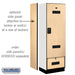 Salsbury 24" Wide Designer Wood Gear Locker - 6 Feet High - 18 Inches Deep - Maple - Black Resettable Locks - Sweatfully