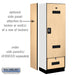 Salsbury 24" Wide Designer Wood Gear Locker - 6 Feet High - 18 Inches Deep - Maple - Silver Resettable Locks - Sweatfully