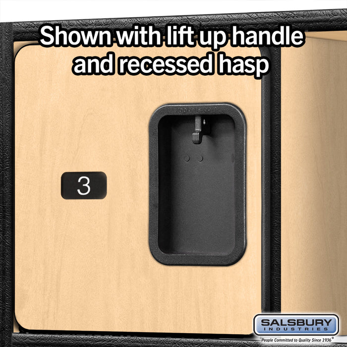 Salsbury 24" Wide Designer Wood Gear Locker - 6 Feet High - 18 Inches Deep - Maple - Silver Resettable Locks - Sweatfully