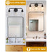 Irvine Black Modern Clear Glass 3-Light Vanity Light - Sweatfully