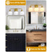 Irvine Gold Modern Frosted Glass 3-Light Vanity Light - Sweatfully