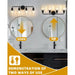 Irvine Black Modern Clear Glass 4-Light Vanity Light - Sweatfully